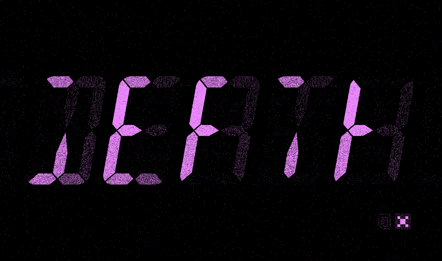 Sixteen-segment Death by XCOPY and Mattia Cuttini